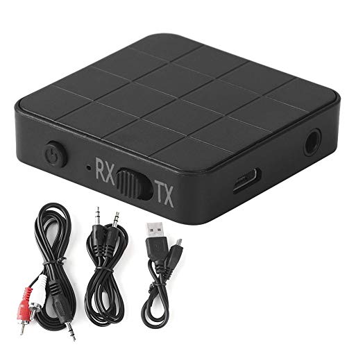 KIMISS Bluetooth 5.0 Receiver Transmitter, 2-in-1 Audio Adapter for Car TV PC, Wireless Stereo Converter with Dual Mode, Low Latency, Easy Setup, Compatible with Speakers Headphones