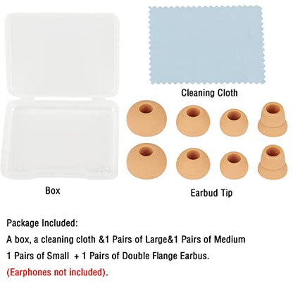 Replacement Silicone Ear Bud Tips Earbuds Cap Compatible with Powerbeats 1/2/3 Wireless Beats by Dre Headphones,4 Pairs Earbud Tips(Gold) - color: Gold
