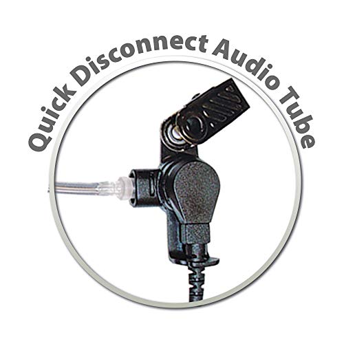 Klein Electronics Star M9 Single-Wire Earpiece with Surveillance Style Acoustic Tube for Motorola Compatible Models (Works with M9 Connector pin) | Clear Quick-Disconnect Audio Tube and Clothing Clip