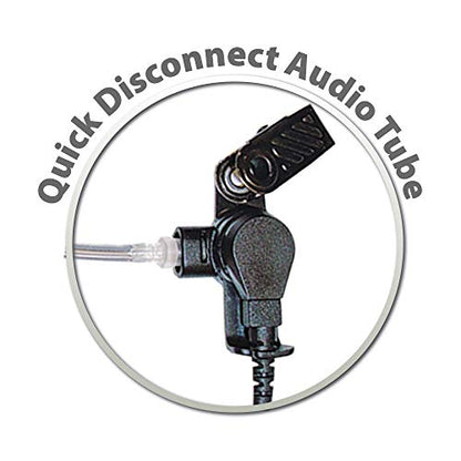 Klein Electronics Star M9 Single-Wire Earpiece with Surveillance Style Acoustic Tube for Motorola Compatible Models (Works with M9 Connector pin) | Clear Quick-Disconnect Audio Tube and Clothing Clip
