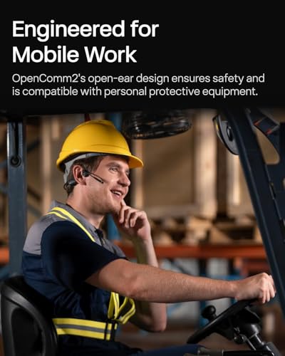 OpenComm2 2025 Upgrade-Open-Ear Bone Conduction Headphones, Wireless Bluetooth Headset with Noise Canceling Mic & Mute Button for Work Calls and Meetings (Renewed) - style: OpenComm2