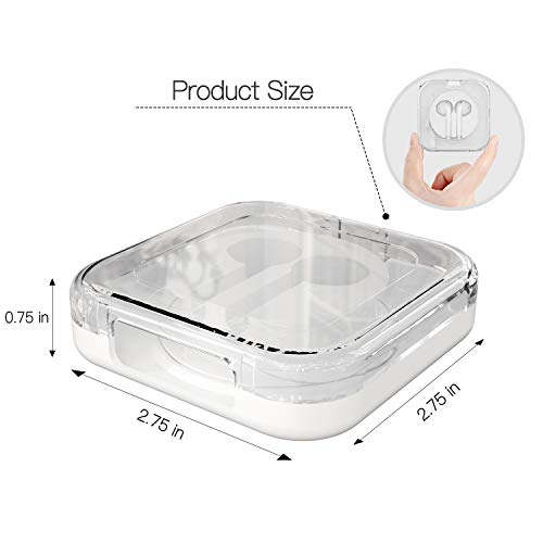 pzoz Earbuds Case Compatible for Apple iPhone/iPad/iPods EarPods, Earphones Cord Organizer Cover Wired Manager Holder Wrap Winder Mini Storage Carrying Cable Management (Earbuds)
