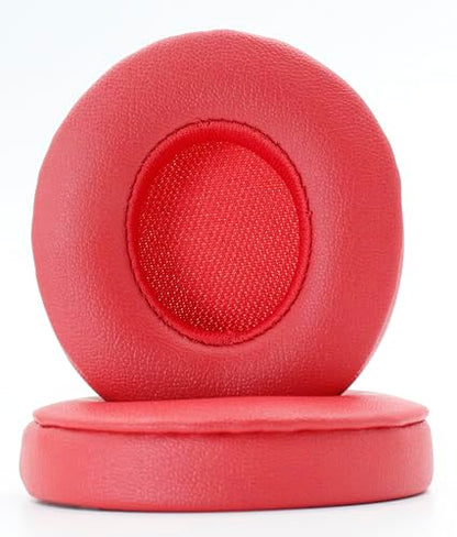 Replacement Ear Pads Compatible with Beats Solo3.0 Wireless College red | for Beats Solo2.0 Wired headphones Memory Foam/Protein Leather Earpads Earmuffs - color: College red