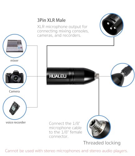 1/8 TRS Female to 3Pin XLR Male Balance MIC Adapter,3.5mm TRS Mini-Jack Female to 3-Pin XLR Male Microphone Adapter- 2 Pack - color: 18/ F To XLR M