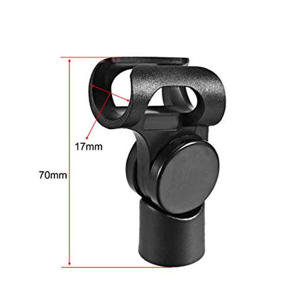 uxcell 4Pcs Universal Microphone Mic Clip Holder for 17mm Mic Stand Handheld 15mm Thread Dia