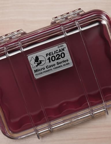 Pelican 1020 Micro Case (Red/Clear) - color: Red/Clear
