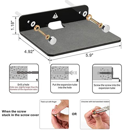 Wall Shelves - 2 Pack, Small Wall Mount for Speaker, Webcam, Cell Phones, Acrylic Display Shelf (Black, Medium) - color: Black, size: Medium