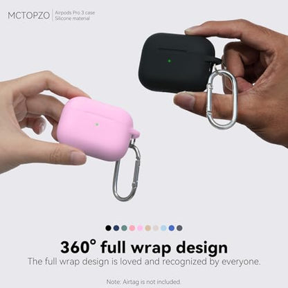 for AirPods Pro 3 Case 2025,Come with Cleaner Kit,Light Lilac | Silicone Protective Cover for Airpod Pro 3rd Generation Case with Keychain,for Women Men,One-Piece Design,Shockproof - color: D-Light Lilac