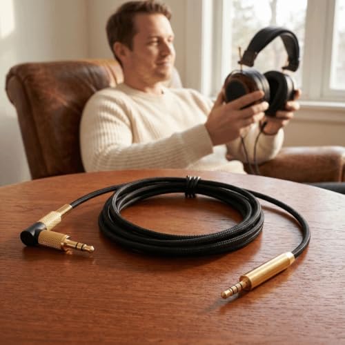 OFC Copper 2.5mm to 3.5mm Audio Cable Core Aux Cord for Headphones Plug and Play Stereo Jack Cable Compatible for AKG Y40 Y50 Y45(Without Mic) - style: Without Mic