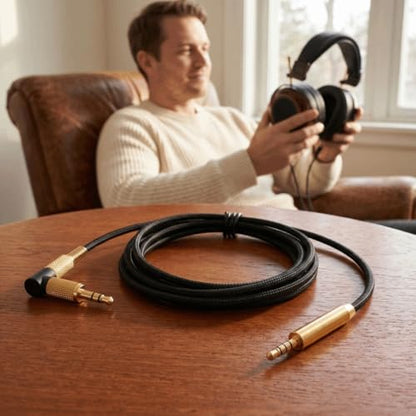 OFC Copper 2.5mm to 3.5mm Audio Cable Core Aux Cord for Headphones Plug and Play Stereo Jack Cable Compatible for AKG Y40 Y50 Y45(Without Mic) - style: Without Mic