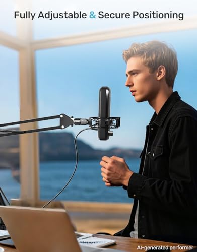 Wave Shouck Mount [Custom Built for Elgato Wave:3/1] Metal Frame Suspension | Anti-Vibration Elastic Suspension, Metal Frame, Holder Clip, with 3/8" & 1/4" Adapter, for Wave 3/1 Mic, Improves Sound - size: Wave Shock Mount