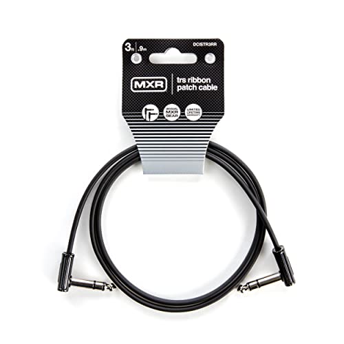 Jim Dunlop, 1/4-Inch Right Angle MXR Ribbon TRS Patch Cable 3 ft|0.9 m (DCISTR3RR) - size: 36 inches