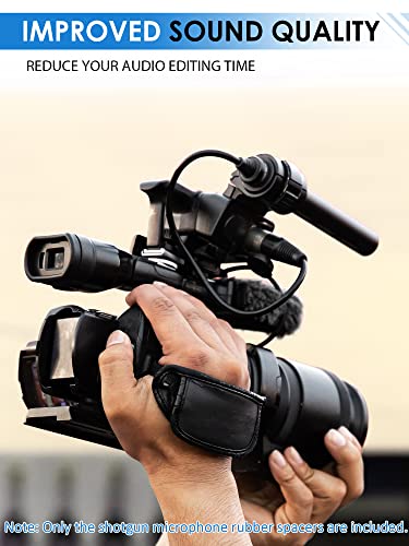 6 Pcs Microphone Shock Mount Rubber Spacer Tube Microphone Sleeve Washer Compatible with Sony Camcorder Rode NTG, Sennheiser MKH Shotgun Mic FX3,FS7,FX6,FX8,FX9,NX80,FS5