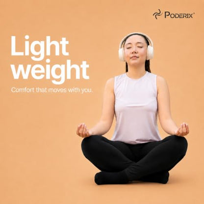 PDBEAM Wireless Foldable Bluetooth Over Ear Headphones with Mic, Micro SD Card Playback, 25H Playtime, 120H Standby, FM Radio, Lightweight for Travel, Work, Gym or Yoga - color: Gray (White / Silver)