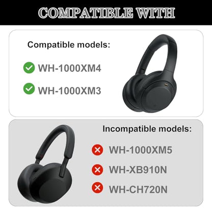 Aiivioll 3 Set Case Cover for Sony WH-1000XM4/WH-1000XM3 Headphones, 1000XM4/1000XM3 EarPad Cover/Ear Cover/Headband Cover Protector, Sweat Proof Soft Silicone Headphones Accessories (Blue) - color: Blue