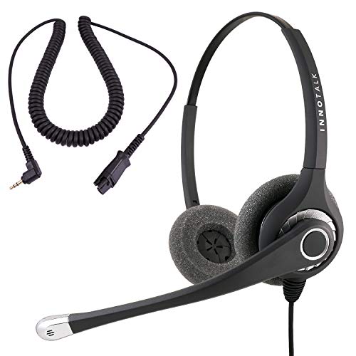 2.5 mm Headset, Noise Cancel Mic, Shock Protection Swiveling Speaker - size: Superb Binaural