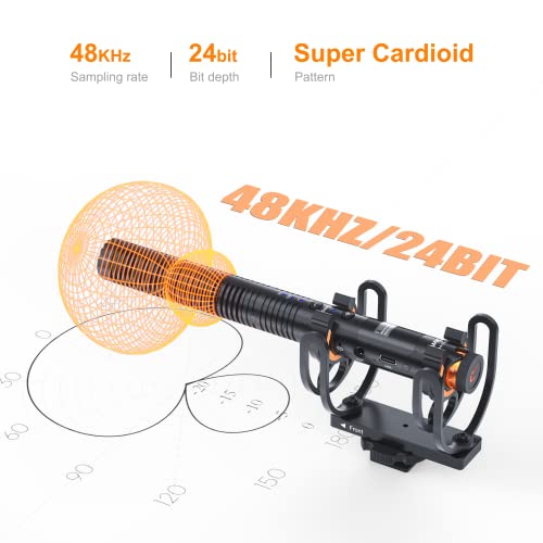 COMICA VM30 Wireless Shotgun Microphone for iPhone Canon Nikon Sony Camera | Wired&Wireless Modes, Noise Cancellation, Safety Mode, 48H Working, 328ft Range, Video Mic for Film Podcasting Live Streaming