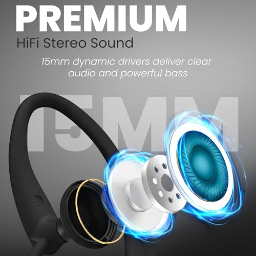 PHILIPS SHS3200BK Flexible Earhook Headphones, Black - color: Black, style: 3.5MM NO-MIC