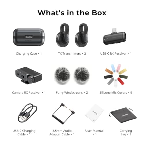 SMALLRIG Wireless Mic S70 Cover Kit (2 TX + 2 RX + 9 Mic Covers) - Black