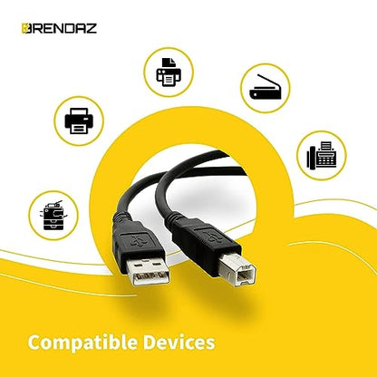 BRENDAZ 6ft. USB Cable Compatible with Samson G-Track Pro USB Microphone & C01U Pro USB Condenser Mic. (6-Feet) - size: 6-Feet