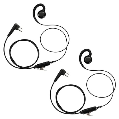 Noise-Reducing PTT Surveillance Earpiece for Motorola 2-Pin Radios | Compatible with CP200D/CP200/CP100D/R2, CLS1110/1410, BPR40/50DX & RMU2040 Walkie Talkie, 2-Pack - style: 2 Packs