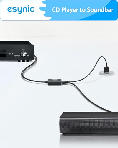 eSynic Professional 7ft Long RCA to Optical Audio Converter - style: RCA to Optical