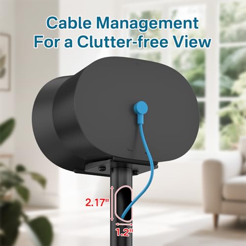 Heavy Duty Speaker Stand for Sonos Era 300 Stand, Adjustable Height 33"-42" for Sonos Era 300 Floor Stand with Cable Management Hold up to 30 Lbs for Sonos Era 300 Speaker, 1 Pack - size: Floor Stand-1 Pack