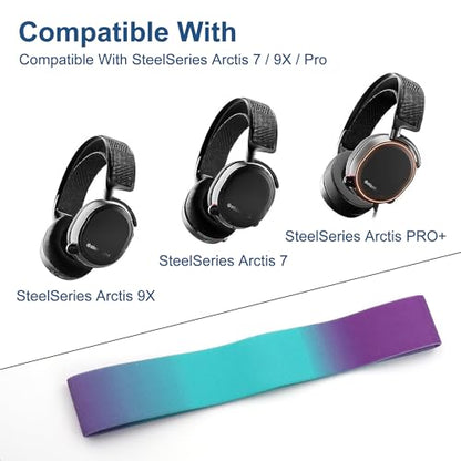 Arctis 7 Fabric Headband Replacement Headband Top Pad Cushion Cover Compatible with SteelSeries Arctis 7 / Arctis 9X / Arctis Pro Lossless Wireless Gaming Headphones Replacement Band Repair Part - color: Color-F