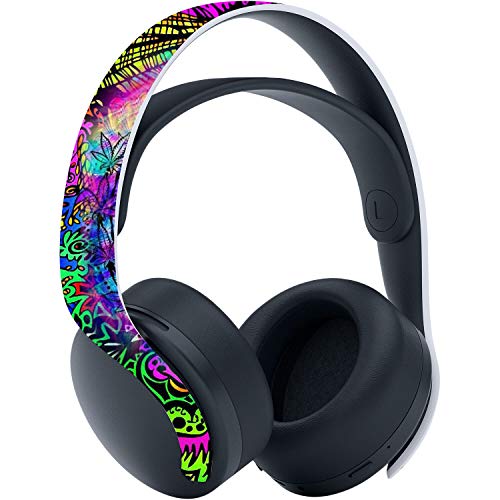 PlayVital Psychedelic Leaf Full Set Skin Decal for ps5 Console Digital Edition, Sticker Vinyl Decal Cover for ps5 Controller & Charging Station & Headset & Media Remote - color: Psychedelic Leaf