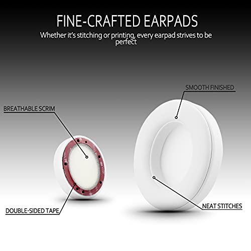 Replacement Ear Pads for Beats Studio 3 & Studio 2, Upgraded Beats Studio 3 Replacement Parts and Beats Headphones Accessories, Compatible with B0500 B0501 Wired/Wireless Models, White - color: White