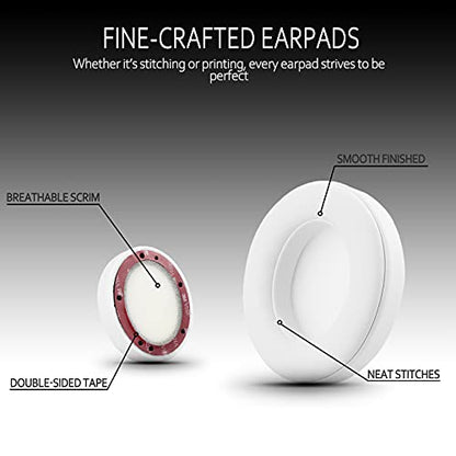 Replacement Ear Pads for Beats Studio 3 & Studio 2, Upgraded Beats Studio 3 Replacement Parts and Beats Headphones Accessories, Compatible with B0500 B0501 Wired/Wireless Models, White - color: White