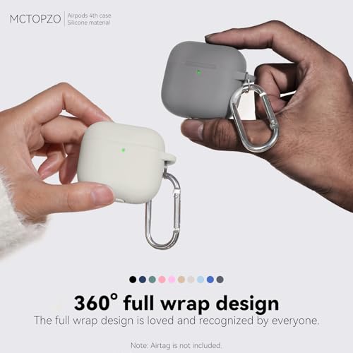 for AirPods 4 Case 2024 with Cleaner Kit & Keychain-Khaki | Silicone Protective Cover for Apple AirPods 4th Generation Case,for Women Men,One-Piece Design,Shockproof,Dust Proof - color: D-Khaki