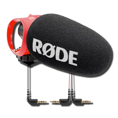 Rode VideoMicro II Ultra-Compact Shotgun Microphone Bundle with SC11 3.5mm TRRS to Dual TRS Y-Cable — Supercardioid Camera Mic for Smartphone Filmmaking, Vlogging, Mobile Journalism - color: SC11 Bundle