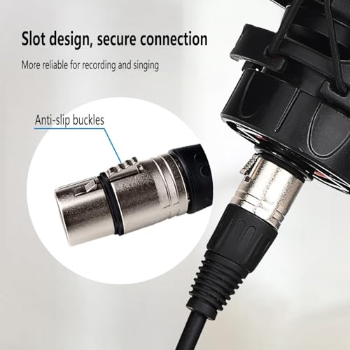 5 Pin XLR Connector, XLR Microphone Cable, Balanced Male to Female Connections for Microphone and Audio Interface (3 Meter/10Ft)