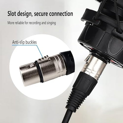 5 Pin XLR Connector, XLR Microphone Cable, Balanced Male to Female Connections for Microphone and Audio Interface (3 Meter/10Ft)