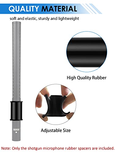 6 Pcs Microphone Shock Mount Rubber Spacer Tube Microphone Sleeve Washer Compatible with Sony Camcorder Rode NTG, Sennheiser MKH Shotgun Mic FX3,FS7,FX6,FX8,FX9,NX80,FS5