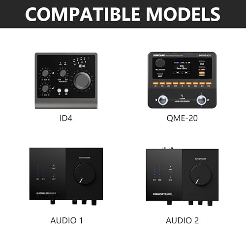 Musiin Audio Interface Case Compatible with Sonicake QME-20,Audient iD4 MK2 | NI komplete Audio1/2,features soft lining, mesh pocket for cables, comfy handle ideal for studio, rehearsal, and travel.
