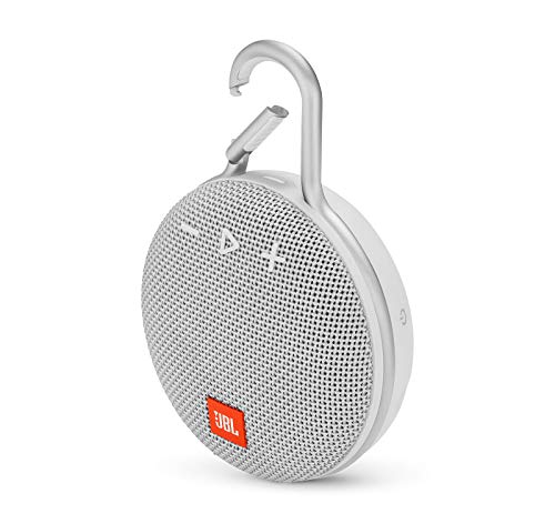 JBL Clip 3 Waterproof Portable Bluetooth Speaker - White (Renewed) - color: White