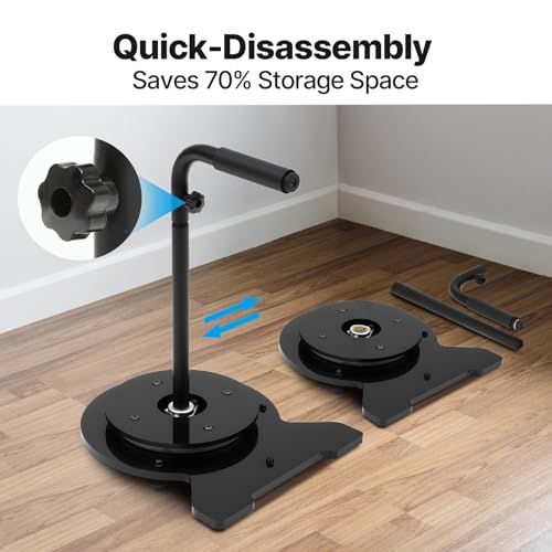 Rotating Aluminum Cable Caddy for Wire & Cable Reels,Supports up to 220 lbs | Heavy-Duty Aluminum Cable Caddy With Dual Ball Bearing Rotation, Supports Vertical And Horizontal Use, Quick Install