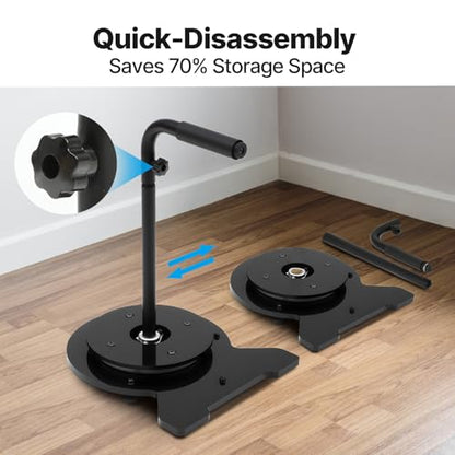 Rotating Aluminum Cable Caddy for Wire & Cable Reels,Supports up to 220 lbs | Heavy-Duty Aluminum Cable Caddy With Dual Ball Bearing Rotation, Supports Vertical And Horizontal Use, Quick Install