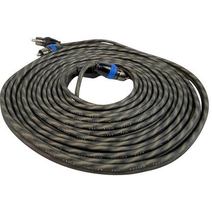 Sky High Car Audio Twisted 2 Channel RCA Cable OFC, Audio Interconnect for Amplifiers & Car Audio Systems (Multiple Lengths) (16 Feet) - size: 16 Feet