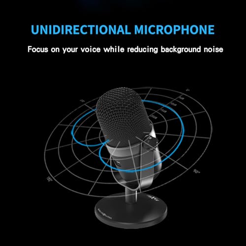 FOXXRAY SUM-13 Gaming USB Microphone for Streaming, Podcasting on PC/Laptop/Mobile, Cardioid Pickup Microphone with Noise Cancellation, Mute Button and Adjustable Stand, Plug and Play