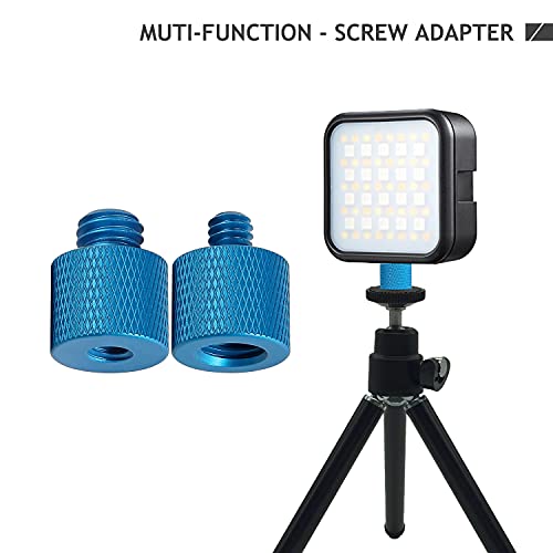 1/4 to 3/8 & 3/8 to 1/4 Camera Screw Tripod Adapter | Male to Female Screw for Camera, Mount, Monitor - color: Blue