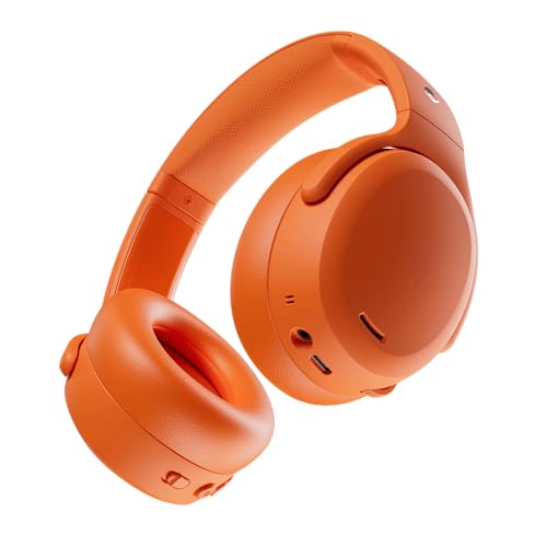 Skullcandy Crusher ANC 2 Noise Cancelling Wireless Headphones - Hazard | Multi-Sensory Crusher Bass, Over-Ear Fit, Bluetooth, 60 Hours Battery, Working Out, Gym, Travel, Studying, Music, Gaming - color: Hazard
