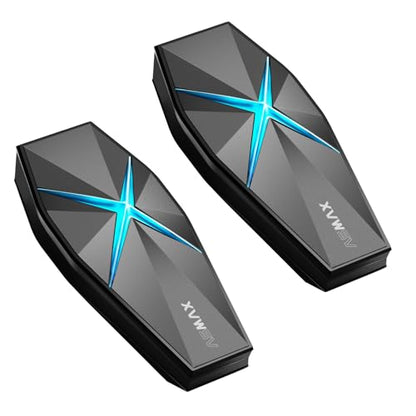 ASMAX F1s Motorcycle Bluetooth Headset with Smart Voice Control, 2 Pack | 10-Rider Mesh Helmet Intercom, ENC Noise Cancellation, APP OTA, IP67 Waterproof, 5mi Long-Range Communication, Snowmobile/Ski - color: F1s Black-2 Pack