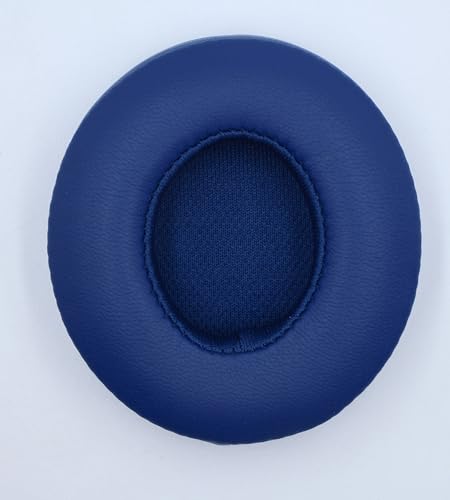 Headphone Replacement Ear Pad Cover Compatible with Beats by Dre Solo3 Solo2 Wired Wireless Headphones Protein Leather Memory Foam Headphone Cushion Ear Muffs-Indigo Blue - color: indigo blue