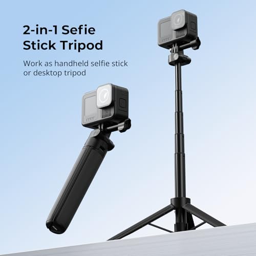 SmallRig 2-in-1 Selfie Stick Tripod, 7.1-20.5in Extendable, Support Horizontal & Vertical Shooting, for GoPro Hero 13/12/11/10/9, for DJI Osmo Nano Action 6/5 Pro/4/3, for Insta360 Ace Pro 2-5725 - style: for Action Cam