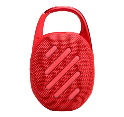 JBL Clip 5 Bluetooth Speaker and divvi! Protective Case - Red - color: Red