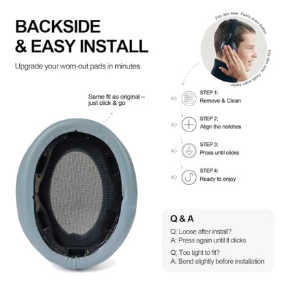 Replacement Earpads for Sony WH-H910N Wireless Headphones - Blue | Fit for Sony WH H910N Headphones, H910 h.Ear on 3 Ear Pads Cushions with Upgrade Protein Leather, (Not for WH-XB910N)