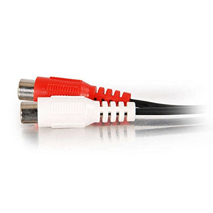 Legrand - C2G 3.5mm Male to RCA Female, Stereo Audio Extension Cable, Audio Y-Adapter Cable, 6 Foot Dual RCA to 3.5mm Adapter, 1 Count, C2G 40370